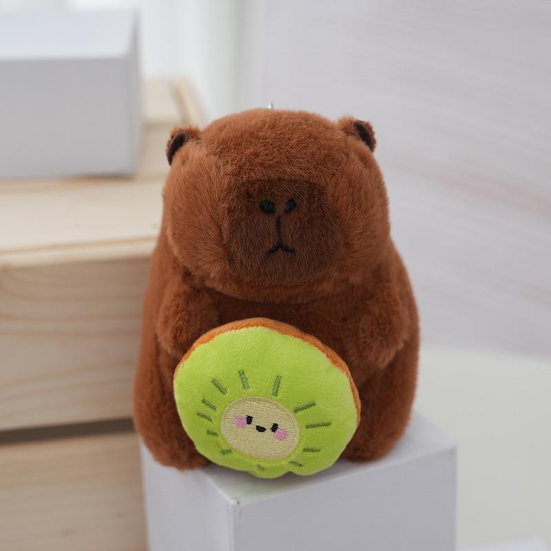 Качественный плюшевый брелок-капибара премиум-класса с мягким наполнителем из полипропиленового хлопка, идеально подходит для подарков детям