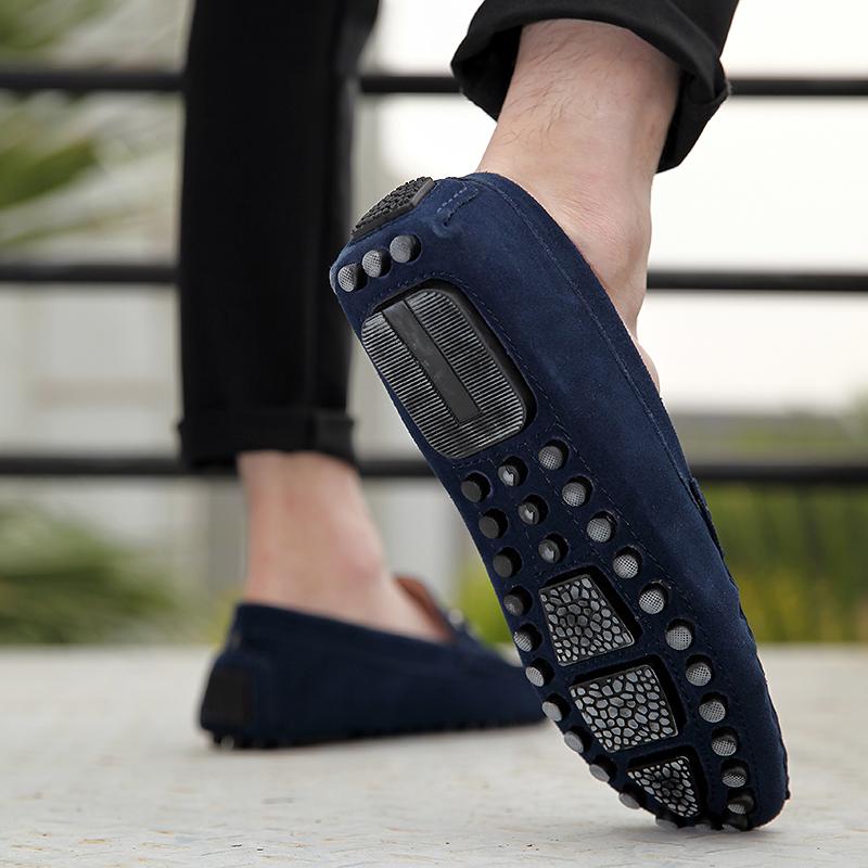 Мужские мокасины, повседневные кожаные туфли, легкие туфли без застежек, классические мужские удобные туфли для вождения