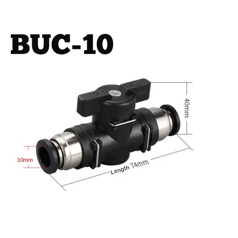Ручной пневматический клапан Черный фитинг BUC Ручной переключатель Быстроразъемный соединитель