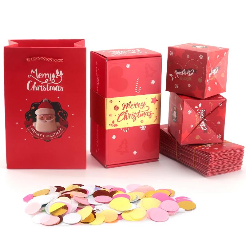 Surprise Gift Box with Confetti Cash Explosion Bounce Gift Box for Money Cards Photo Anniversary Valentine Birthday Prank Boxes