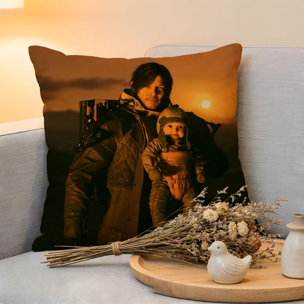Cushion Cover Linen SkinFriendly Soft Decorative Case For Sofa Home Decor Hot Game DDeath Stranding Pillow cover