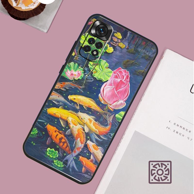 Чехол-картина с рыбой Кои для Xiaomi Redmi Note 12 11 8 9 10 13 Pro 12S 11S 10S 9S Redmi 13C 9C 10C 12C
