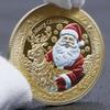 Европейский и американский Санта-Клаус, позолоченные и посеребренные, памятные монеты, медали, новогодние подарки, рождественский подарок, наполнители для чулка