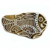 Border Stamp Indian Wood Textile Stamps Printing Block Wooden Fish Stamp