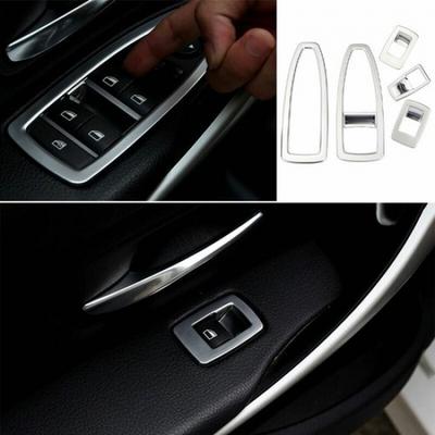 Для BMW 3 4 Серии GT 2013-2019 ABS Серебристая Накладка на Панель Переключателей Стеклоподъемника