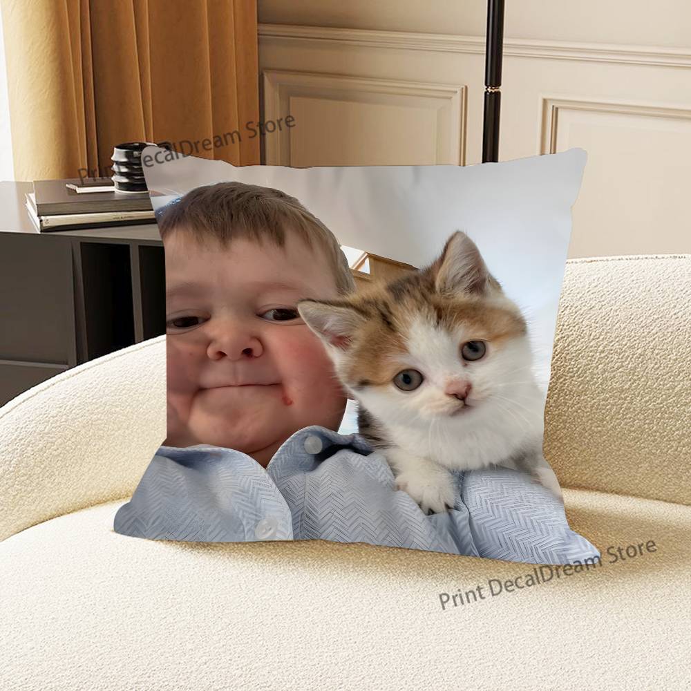 Funny Hasbulla Magomedov Meme Cushion For Bedroom Car Coffee Shop Room and Living Room Sofa Decorative Pillow Cover Case