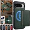 MagSafe Magnetic Flip Leather Phone Case for Google Pixel 9 Pro XL 8 7 8A 7A Detachable Wallet Card Pocket Back Cover Cpque Etui