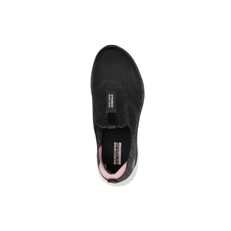 Skechers Go Walk 6 Спортивная Мода Удобная Прочная Дышащая Низкая Повседневная Обувь Женская кроссовка Черный 124502-BKPK