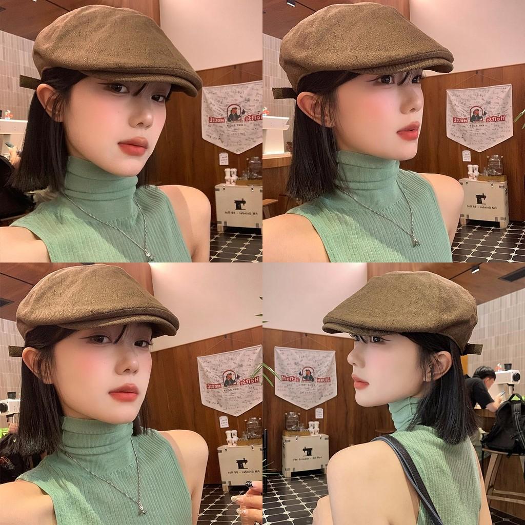 Lightweight Vintage Beret Cotton Linen Cap Uv Protection Unisex Gift Design
