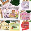 1Pc Mini Food Fruit Coloring Book Montessori Toy Educational Gouache Graffiti Book Creative Interesting Filling Color Book Gifts