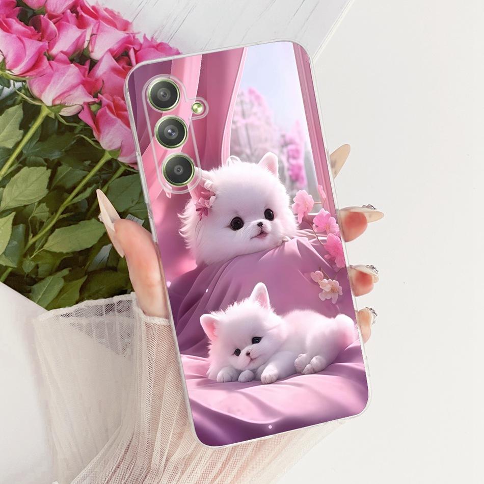 For Samsung Galaxy A54 Cute Flower Butterfly Cat Painted Case For Samsung A54 5G SM-A546B Soft Silicone TPU Phone Cases