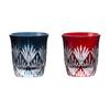 TOFUKU Trading Creative Cut Master Premium Old Fashioned SC Shosoin - Стеклянная посуда, отделка, изделия из стекла, пара, огранка, сине-красный, 85×В83 мм, 220 мл, TK-640