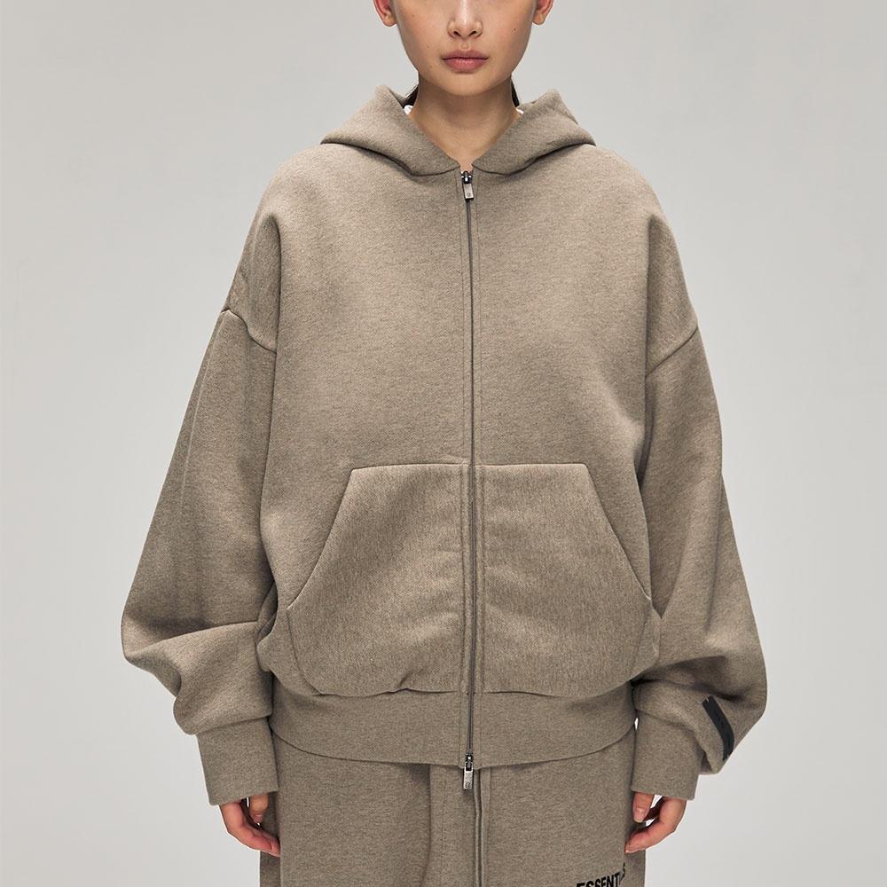 Fear of God Essentials Классическая толстовка с полной молнией 'Homestead Heather' Мужская 192AS254781F