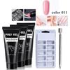 Набор 30 мл акрилового поли-геля Extend Fast UV Hard Jelly Builder Nail Extend Gels Kit