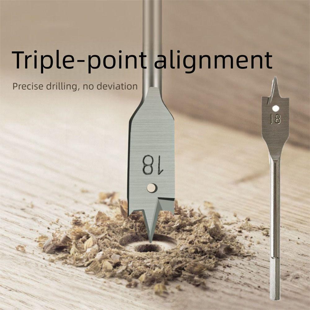 Durable Flat Drill High-carbon Steel Wood Flat Drills Woodworking Spade Drill Bits  Carpenters Bit