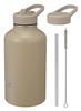 CB Japan SOLUND Active Bottle, 1.9L, Beige, Direct Drinking, Straw, 2-Way Type, Vacuum Insulated, Dual-Layer Construction, Santeco