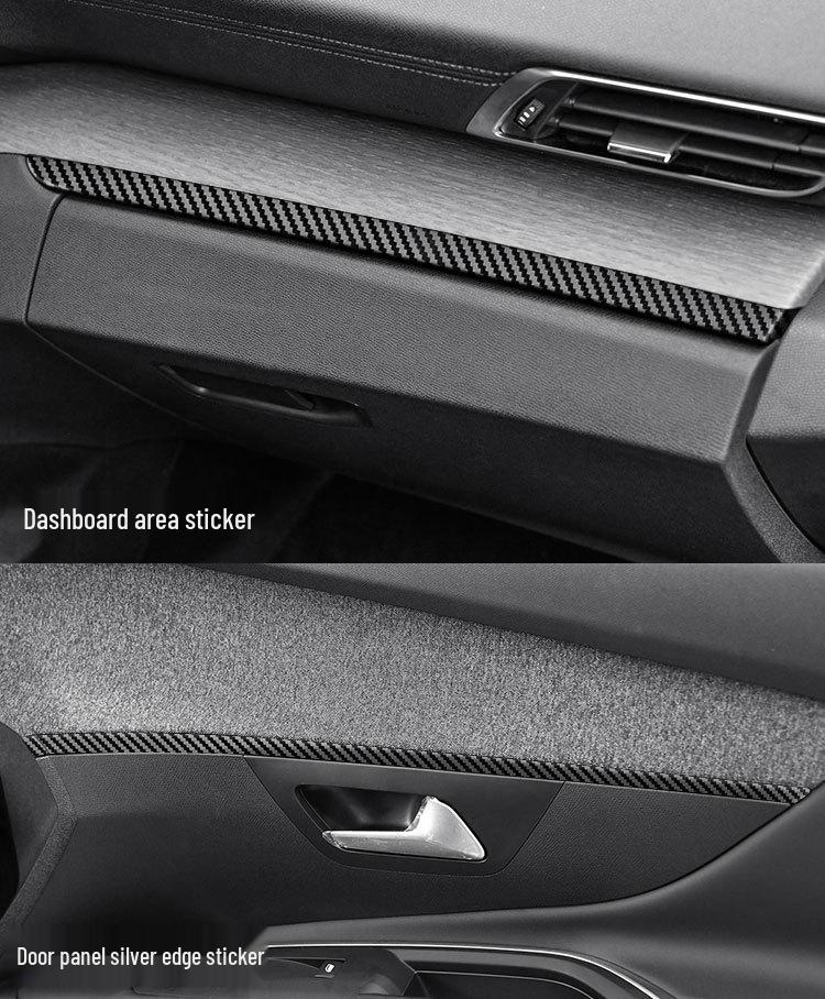Наклейка на консоль переключения передач из углеродного волокна для Peugeot 4008/5008 (2017-2019)