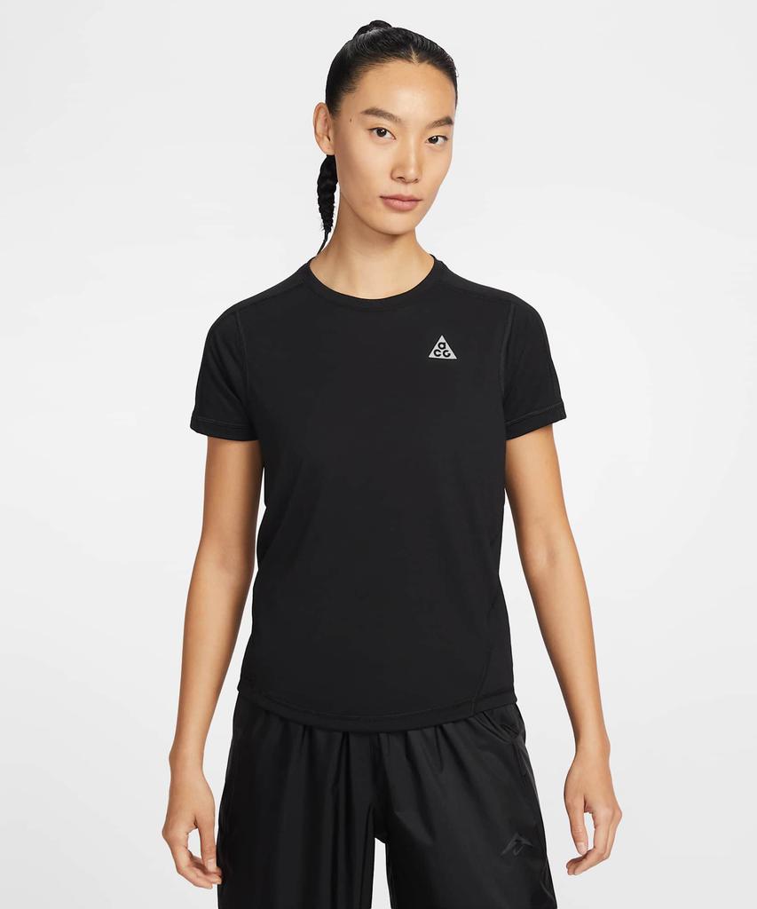 NIKE Acg Dri-Fit Short Sleeve Trail Running Top W - Black: Summit White / Io9651-010