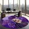 Enid And Wednesday (1) Round Office Rug Decorative Floor Rug for Office Bedroom Living Room and Home Space