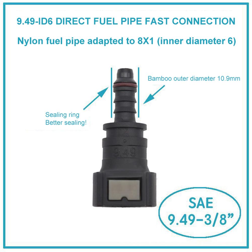 Фитинги Инструменты Соединитель шланга 1 шт. Муфта топливной магистрали автомобиля Быстрая сборка без инструментов Быстроразъемный соединитель шланга Автоаксессуары Черный