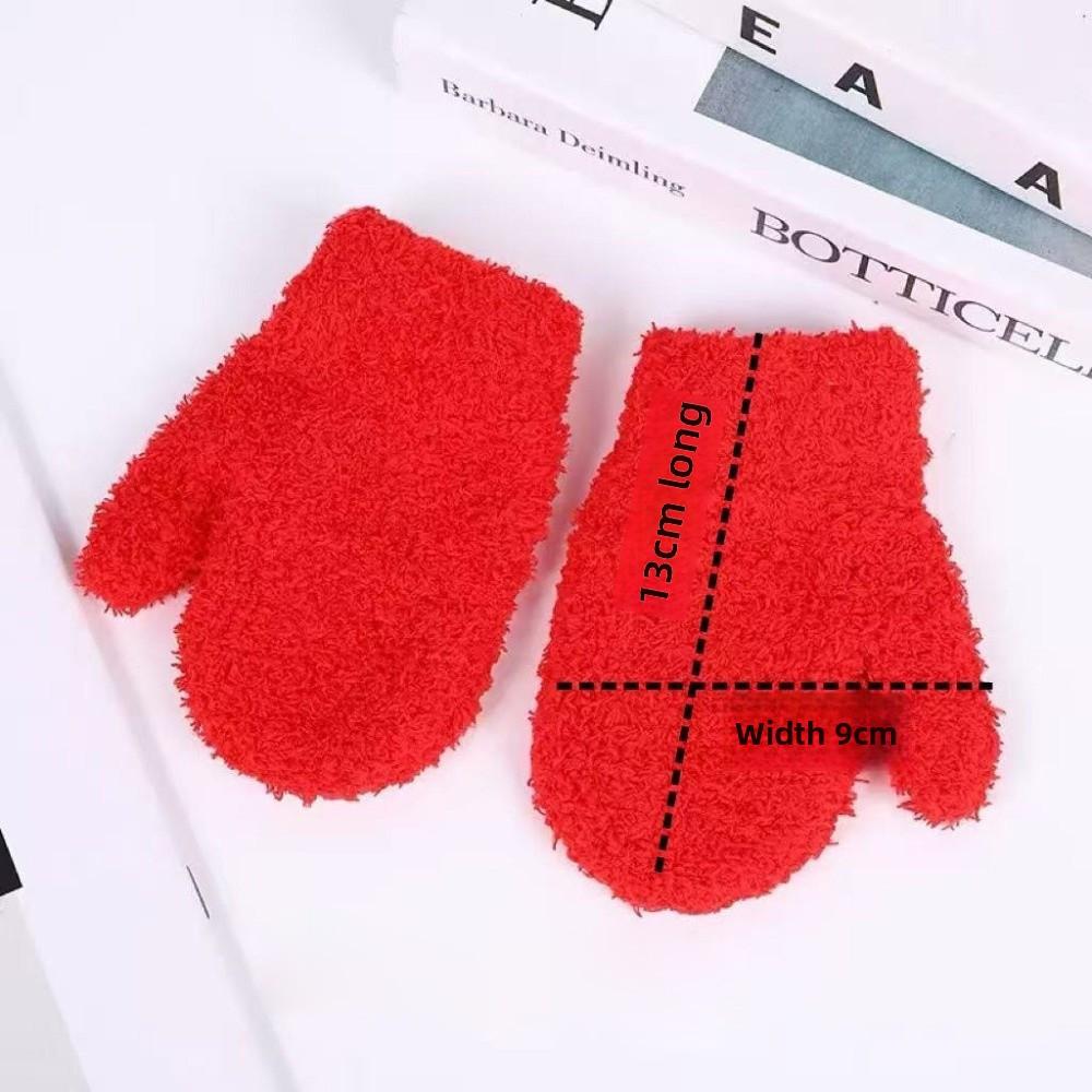 Windproof Kids Warm Gloves Warm Short Gloves New Full Finger Gloves Autumn and Winter