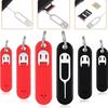 Anti-lost Black/White/Red Mobile Phone Sim Card Pin Tray Removal Needle Opener Ejector Key Tool For iPhone Samsung Xiaomi iPad