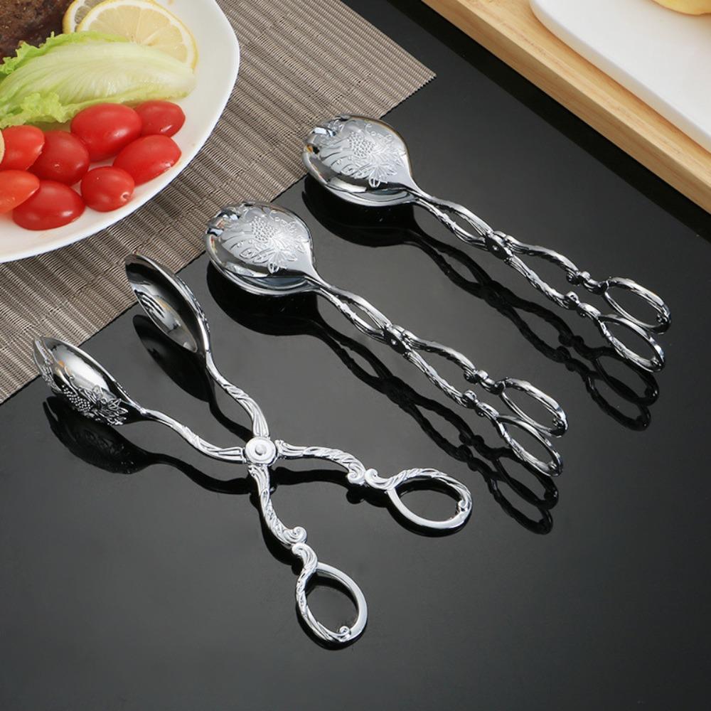 Gold-plated Fruit Salad Clip European Vintage Food Tong Party Supplies Cake Clip Dessert