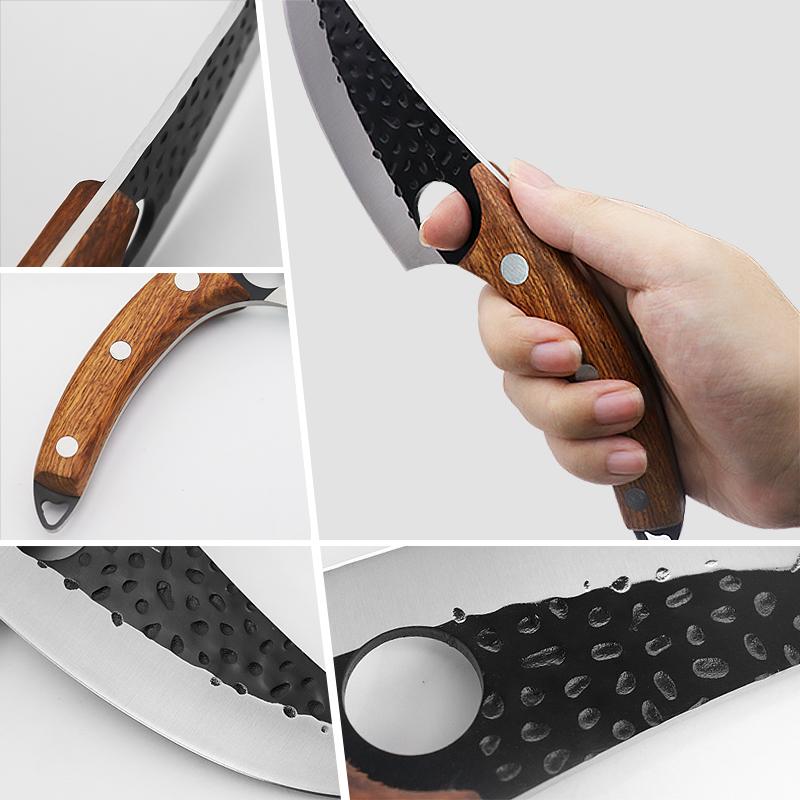 6 Inch Boning Knife Handmade Forged Cleaver Chef Knives Butcher Kitchen Knife Wood Handle Fishing Knife Gift Knife Cover