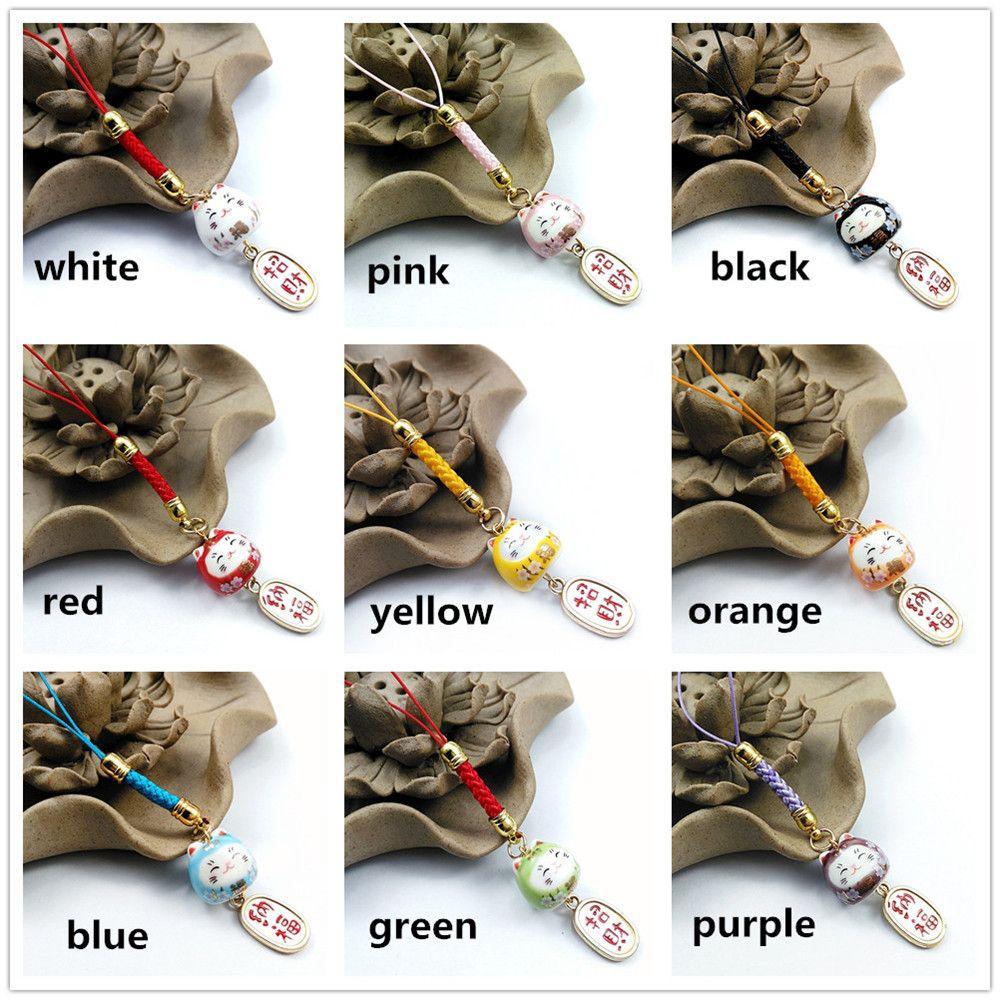 Keychain Lanyard Hang Lucky Cat Bag Accessories Phone Straps Phone Key Strap