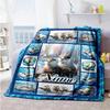 Otter Personalized Name Blanket Lightweight Customizable Blanket Warmthful Decor for Chair Couch Nap Home Decor Four Seasons Universal