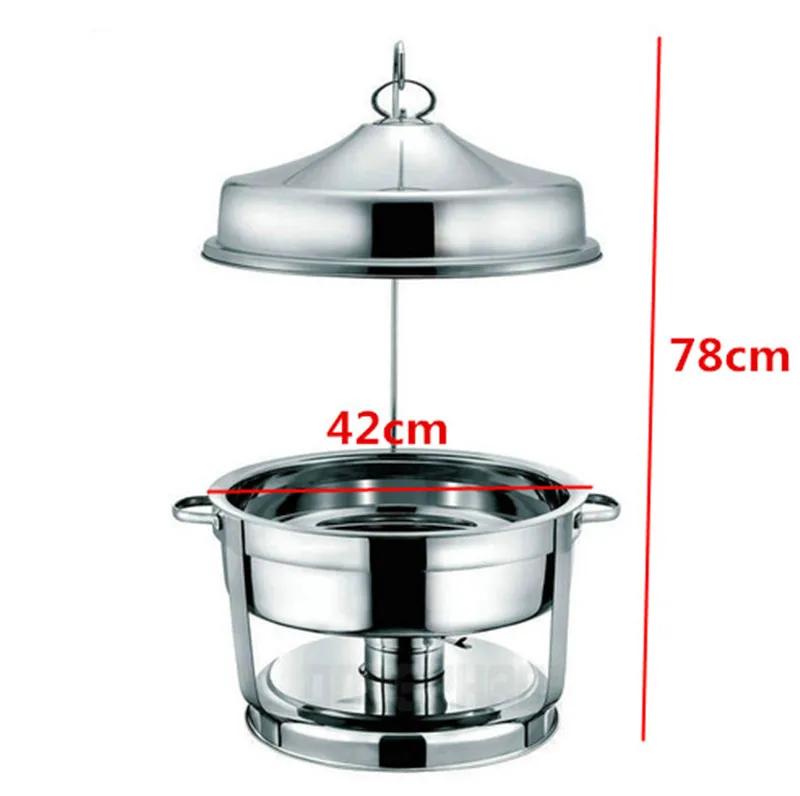 8л мармит для шведского стола круглая подвесная крышка спиртовая плита супница кастрюля печь отель ресторан поднос столовая посуда набор столовых приборов
