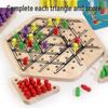 Wooden Geometric Triangle Chess Board – Parent-Child Interactive Educational Game for Kids