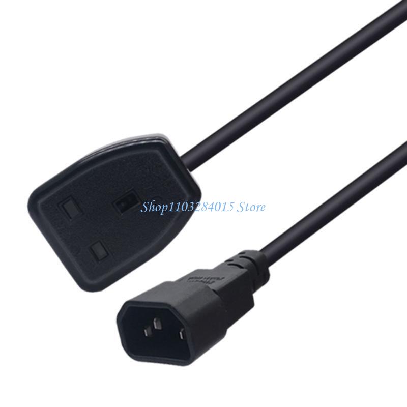 R6FF Universal Male to Female UK Power Extension Cord IEC320 C14 Male to UK 3Pin Female Socket Power Cord Wire 10A13A/250V