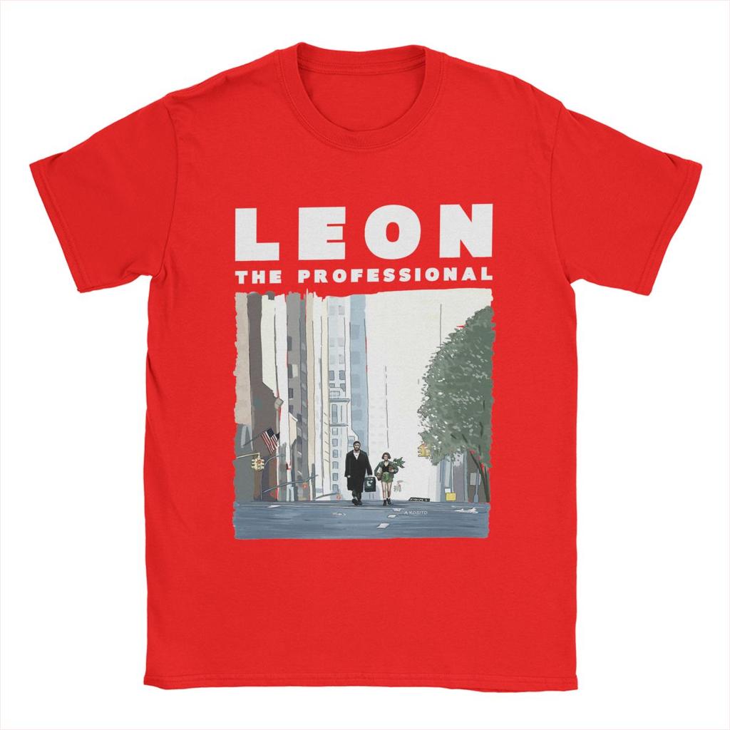 Футболки Leon The Professional для мужчин, забавные футболки из 100% хлопка с круглым вырезом и коротким рукавом, одежда больших размеров