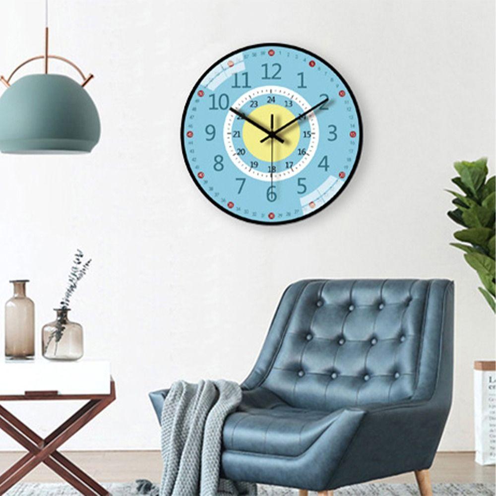 Современные настенные часы, бесшумные электронные цветные часы, не тикающие, учебные часы для классов студентов