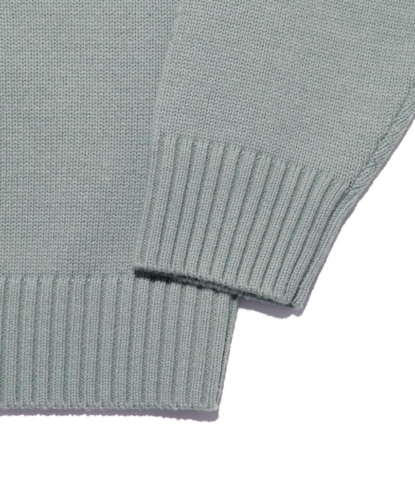 LEE Round Neck Tone-On-Tone Logo Knit Gray