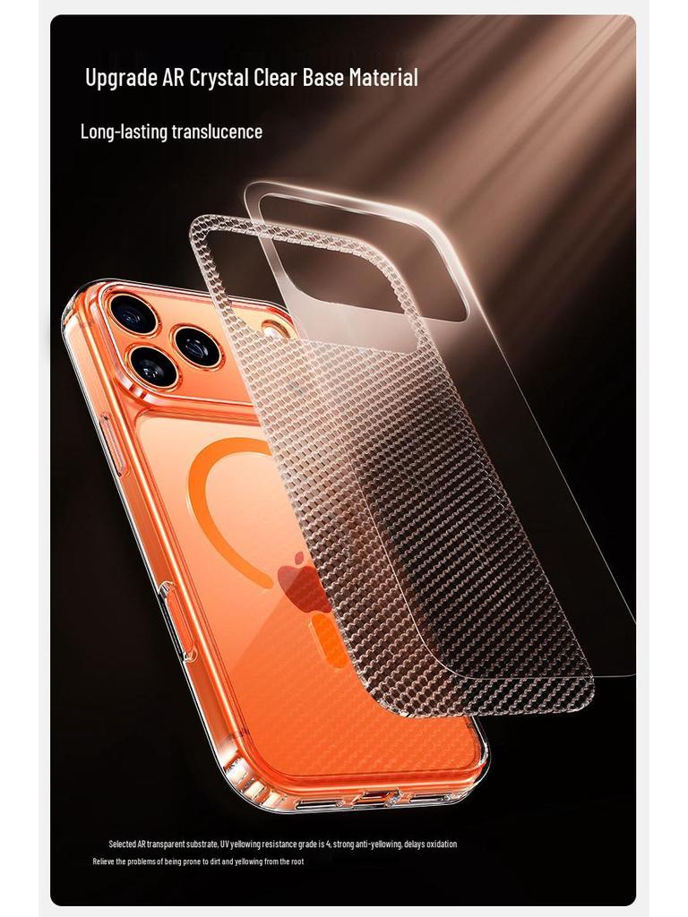 Магнитный прозрачный чехол для iPhone 17 Pro Max с защитой от падений