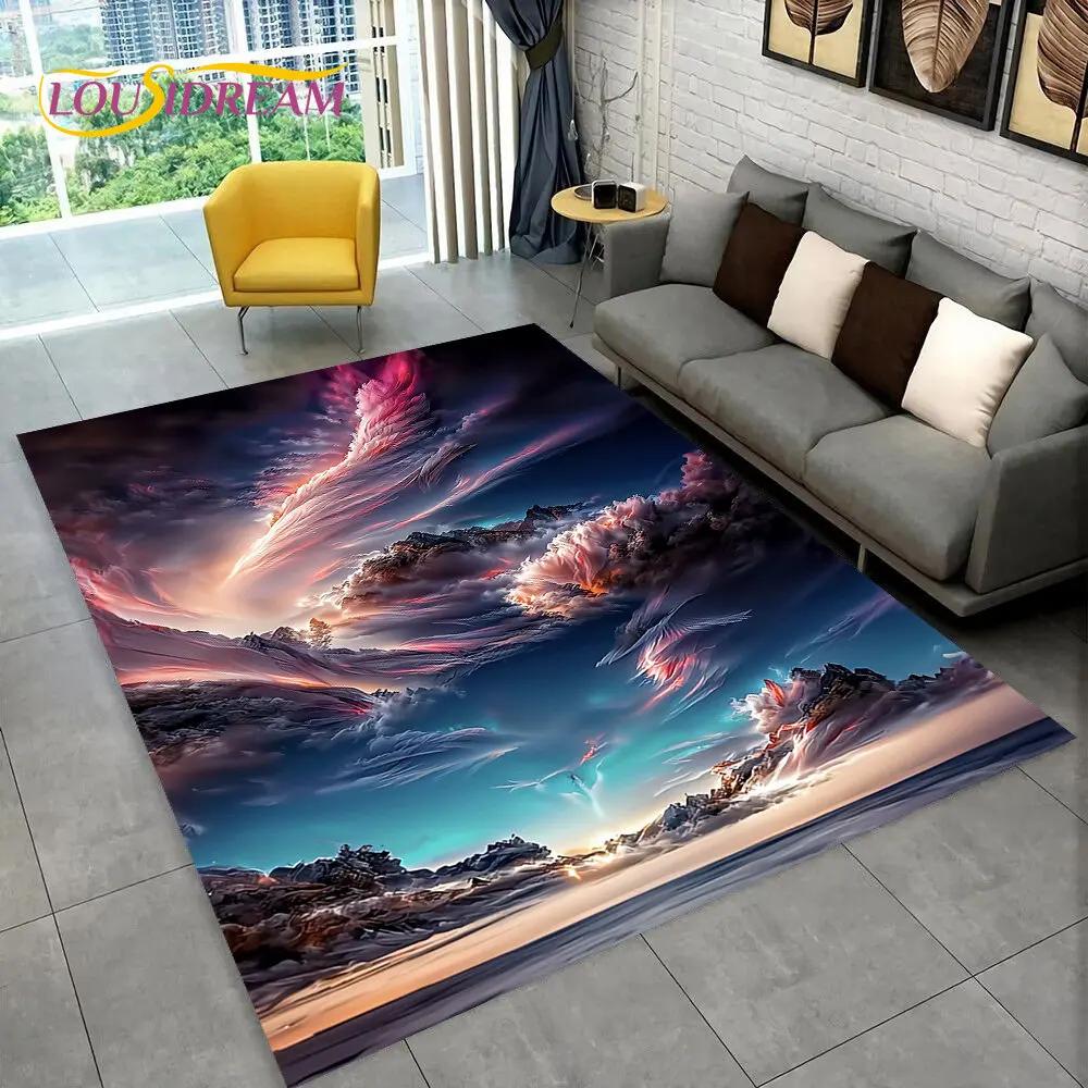 3D Natural, Tornado, Cloud Twister, большой коврик, ковер для гостиной, спальни, дивана, коврик для украшения, нескользящий напольный коврик