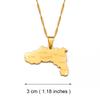 Anniyo Ethiopia Tigray Region With Cities Pendant Necklaces African Jewelry for Women Girls #180421