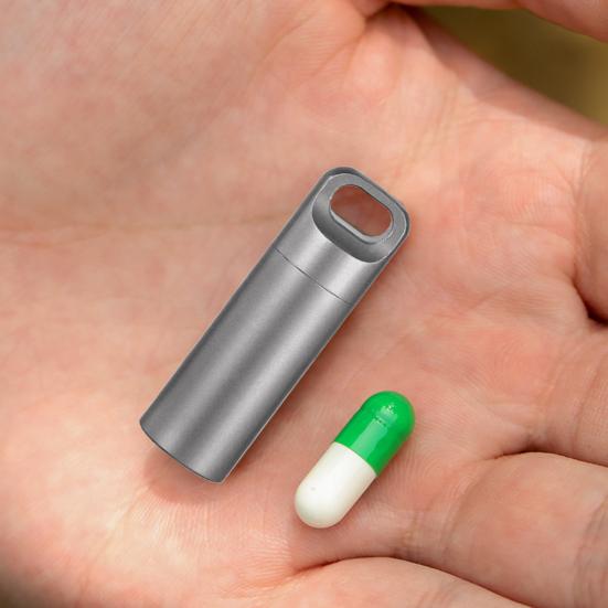 Коробка для таблеток из нержавеющей стали с силиконовым уплотнительным кольцом, водонепроницаемая, портативная, для путешествий на открытом воздухе, мини-таблетка, капсула, контейнер для хранения таблеток