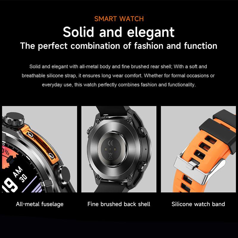 Мужские смарт-часы SACOSDING с экраном AMOLED 1,43 дюйма, разрешением 466*466 HD, многофункциональным спортивным режимом, Android iOS, универсальные смарт-часы
