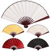 10 Inch DIY Painting Fan Antiquity Handheld Fan Silk Cloth Folded Fan Chinese for Wedding Party and Home Decoration