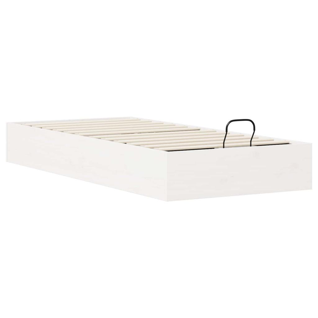 Ottoman Bed Frame with Storage Space White 90 x 190 cm