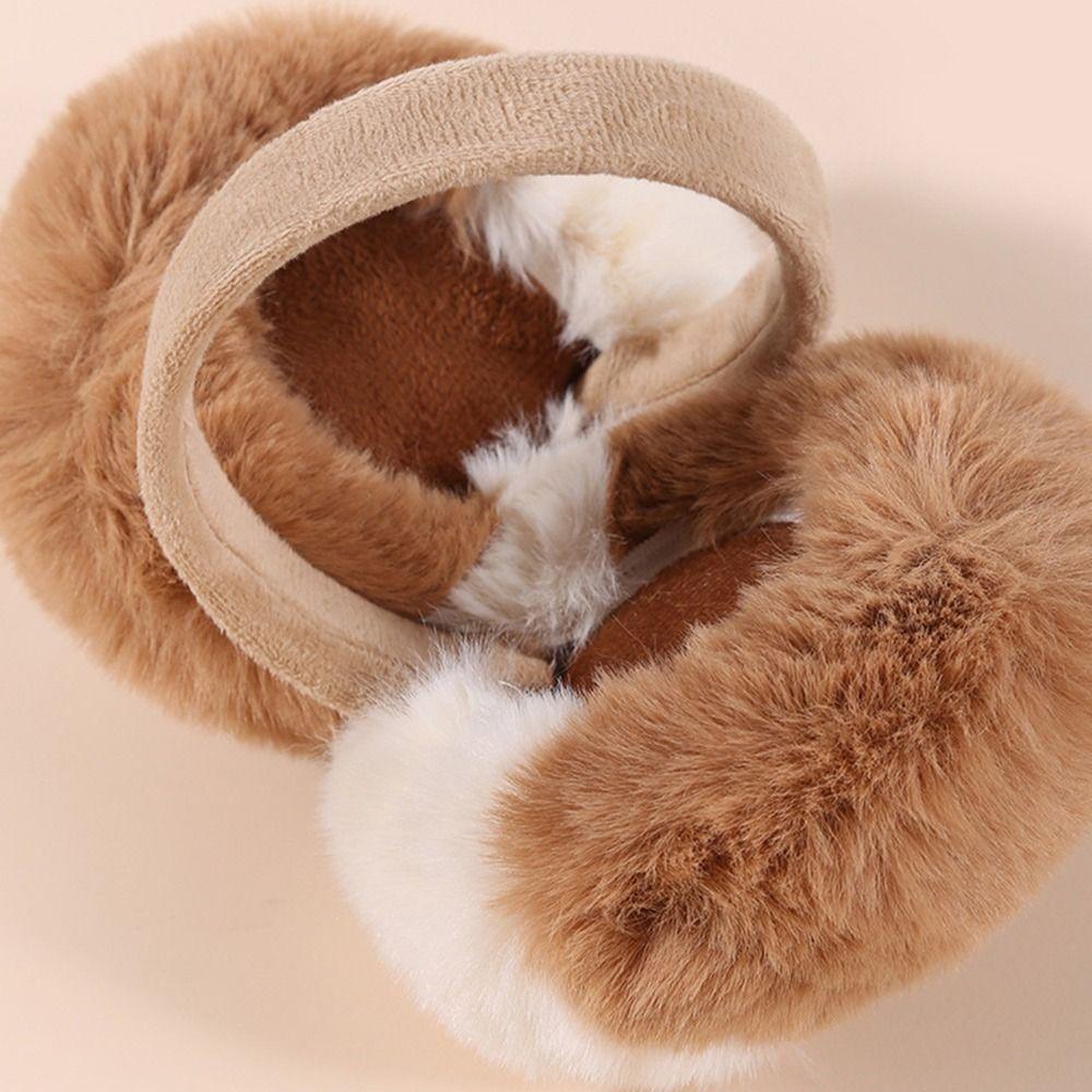 Цветная строчка Грелка для ушей Плюшевая защита для ушей Муфты для ушей Милые зимние муфты для ушей для женщин и девушек