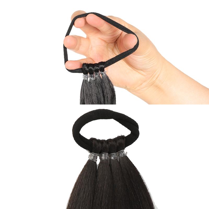 Женская длинная прямая синтетическая боксерская коса «яки», резинка для волос «конский хвост», легко носить, подходит для всех девочек