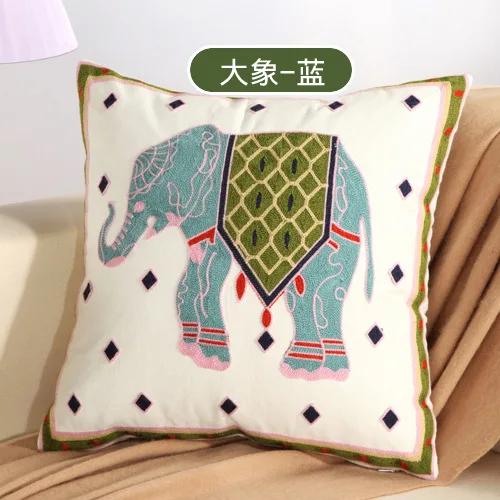 Наволочка для подушки из хлопка с вышивкой в этническом стиле, наволочка для подушки в машину, большая наволочка для дивана 45x45 см, роскошная наволочка