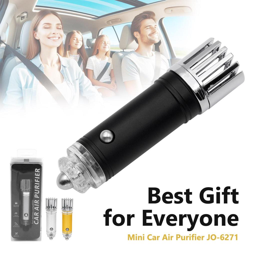 Миниатюрный автомобильный ионизатор воздуха 12 В, подключаемый к розетке, удаляет дым, частицы PM2.5, пыльцу, запахи, тихий автомобильный очиститель воздуха для путешествий.