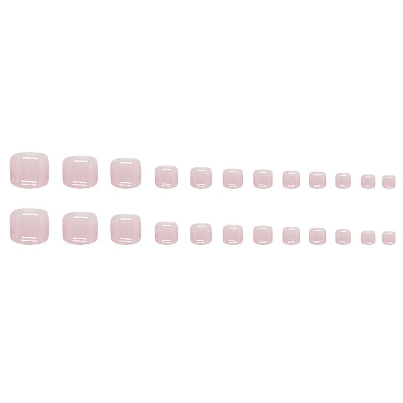 Summer Cool Powder Through Feet False Nails Aurora Electroplating Wearable Nail Tablets Removable Foot Nail Wholesale