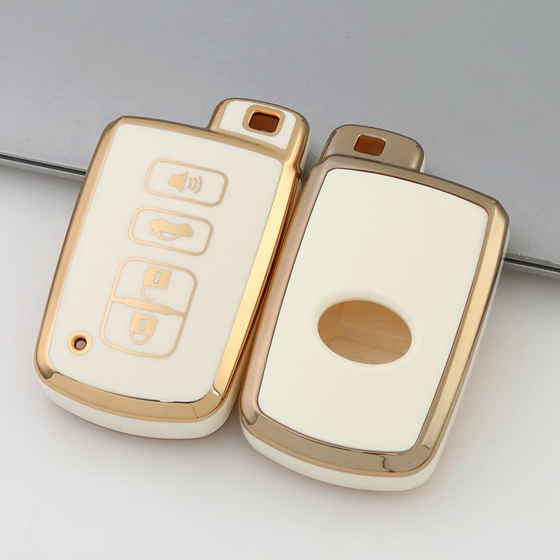 4Buttons TPU Car Key Shell Case Fob for Toyota Camry Corolla Avalon Rav4 Land Cruiser Smart Key