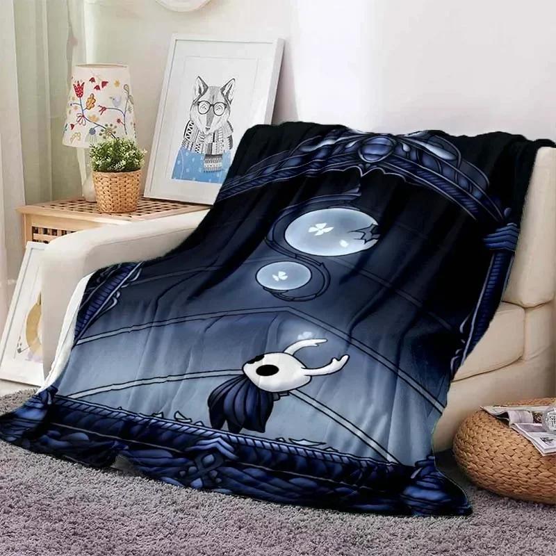 Hollow Knight Fashion Digital Printed Pattern Тонкое одеяло Фланелевое одеяло Портативное одеяло для дома, путешествий, офиса, обеденного перерыва